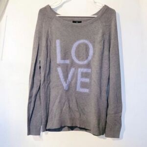 Vintage GAP 100% Cotton Heather Gray Knit Sweater Size  Large